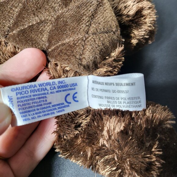 Aurora Mini Flopsies Brown Builder Beaver Plush Stuffed Animal Plushie Stuffie - Picture 7 of 9